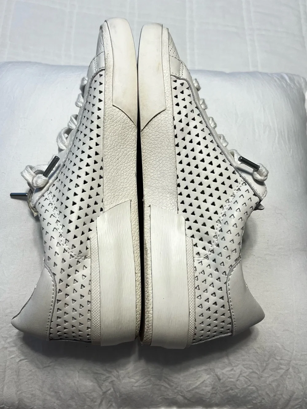 Dolce Vita Zina - White Perforated Leather Sneakers | Women’s Size 8